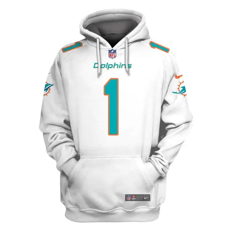 Miami Dolphins 1 Tagovailoa 3D Shirt Hoodie – Bbs