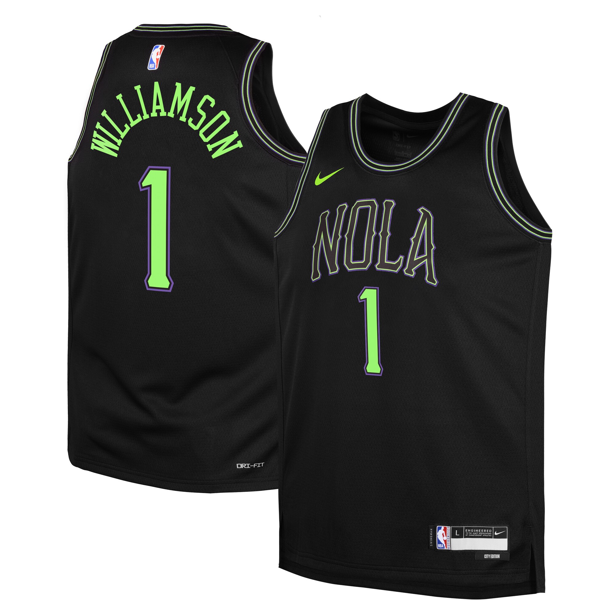 New Orleans Pelicans City Edition Swingman Jersey 23 – Blue – Zion Williamson – Youth