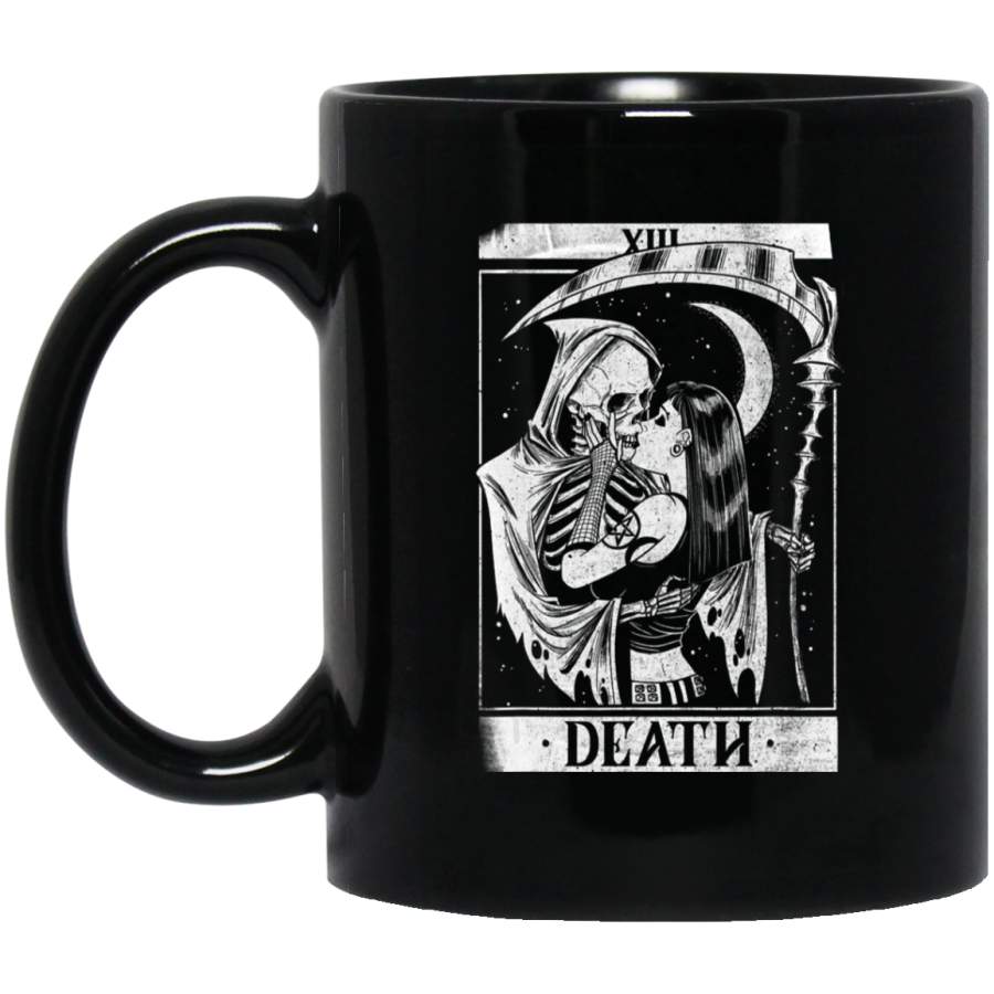 Blackcraft Vintage Death the Grim Reaper Kiss Tarot Cards Coffee Mug