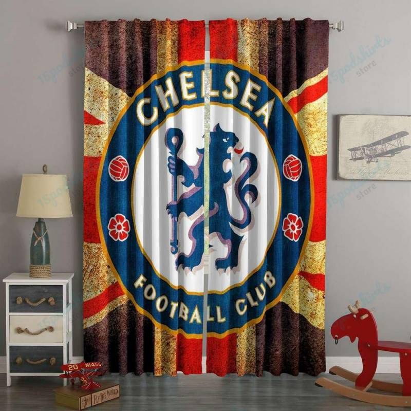 3D Printed Chelsea F.C. Style Custom Living Room Curtains