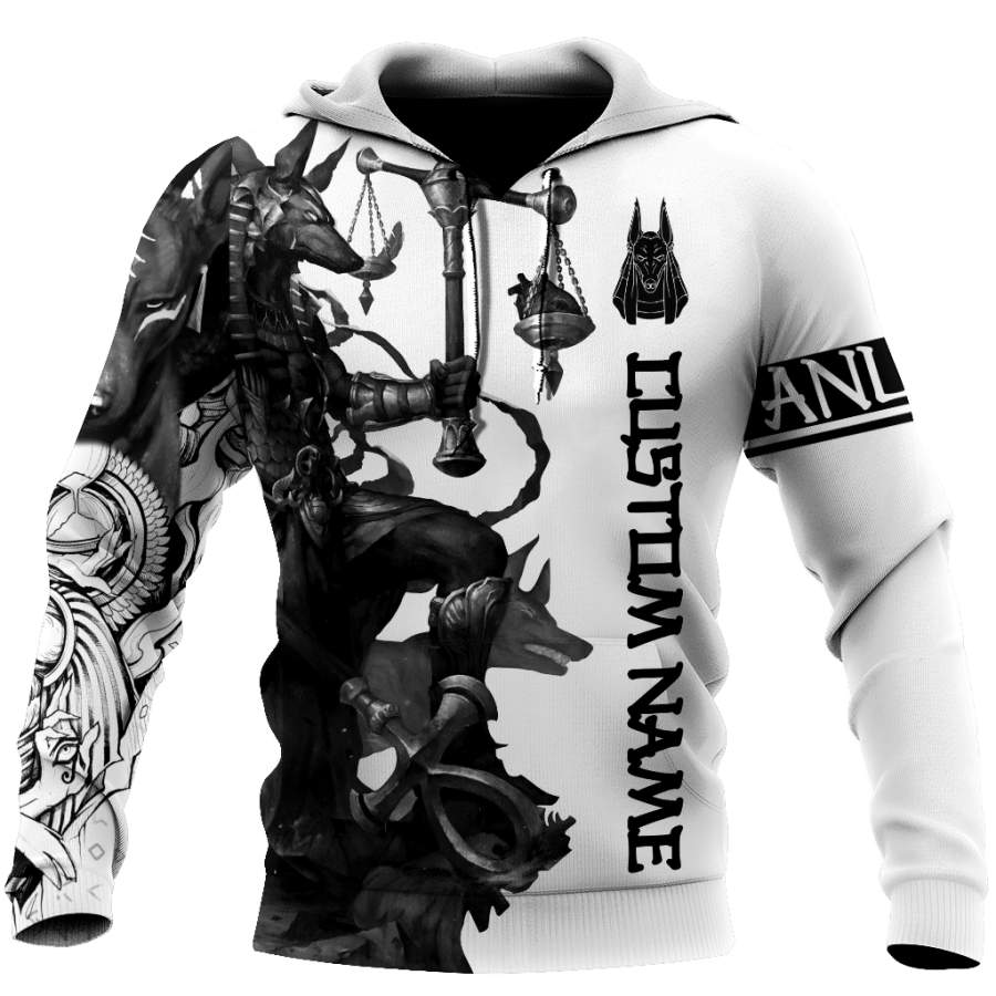 Anubis Ancient Egypt Tattoo Customize 3D All Over Printed Unisex Hoodie ML