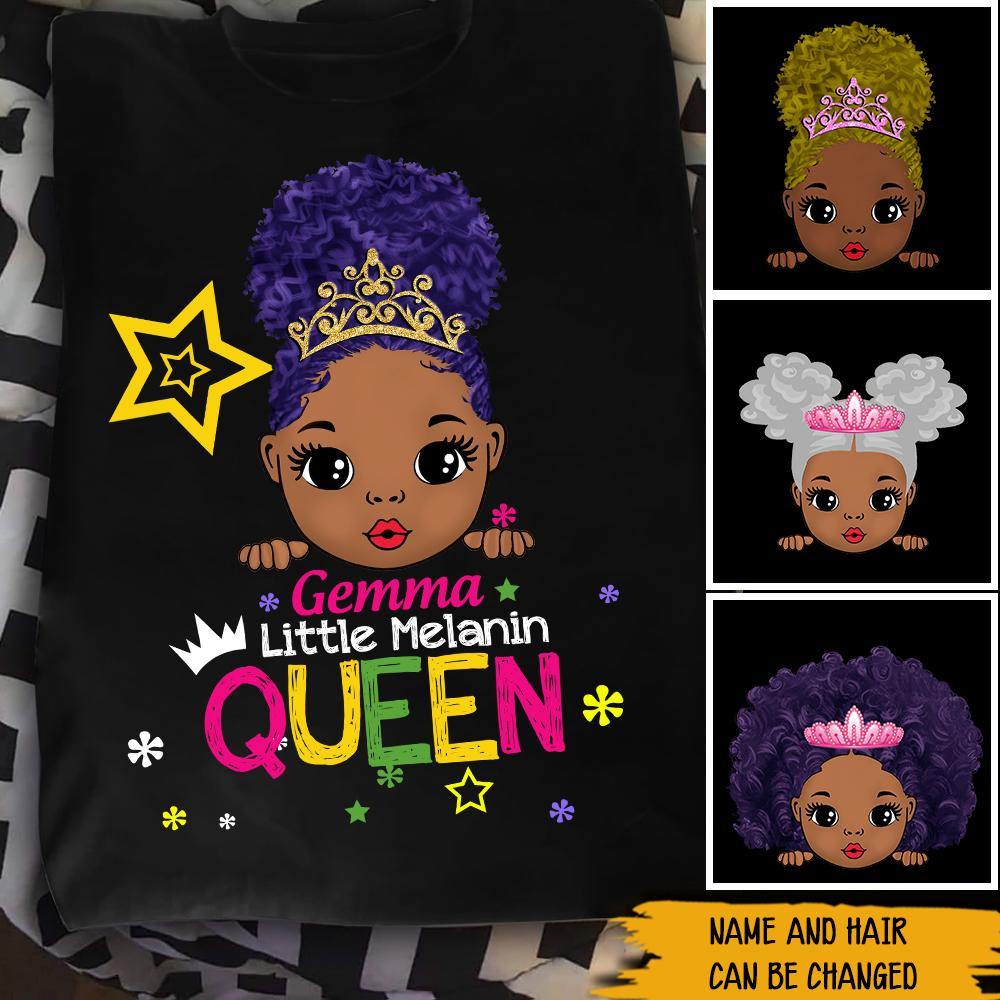 Black Baby Custom Shirt Little Melanin Queen Personalized Gift