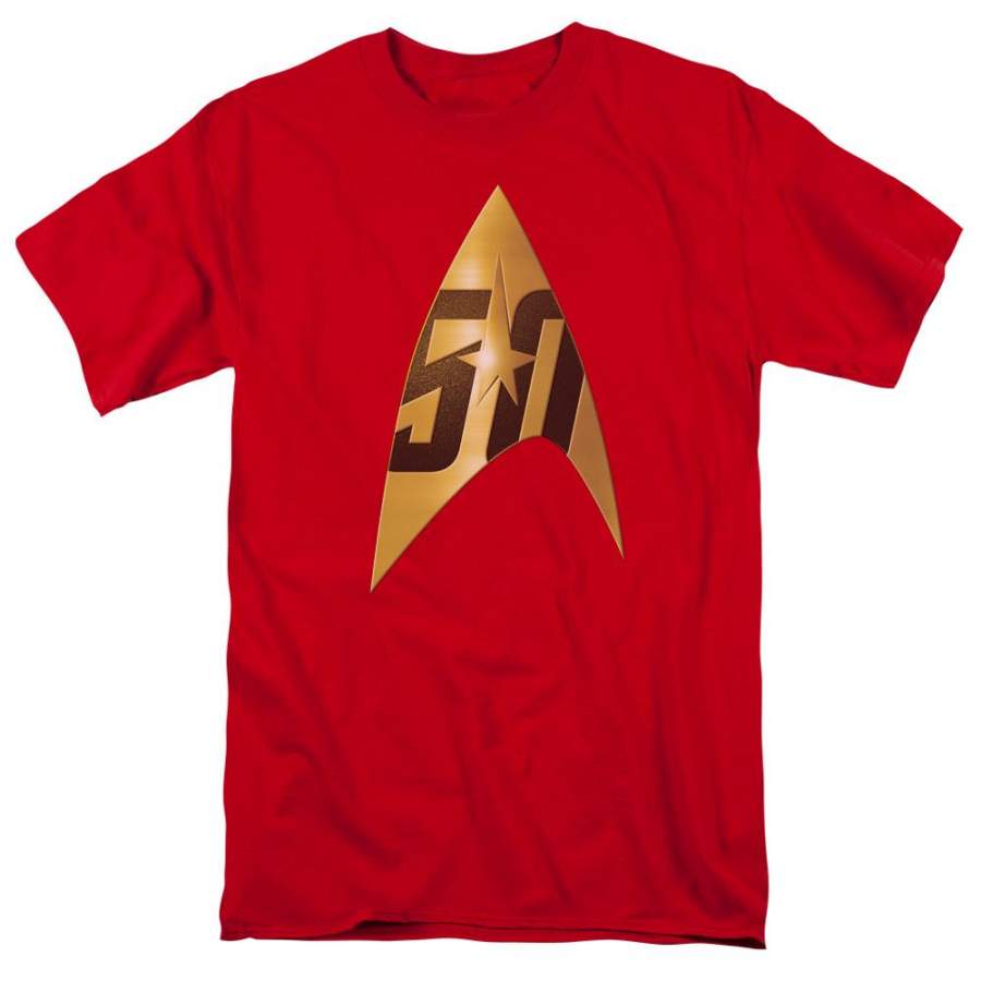 Star Trek 50th Anniversary Delta Men’s 18/1 Cotton Short-Sleeve T-Shirt