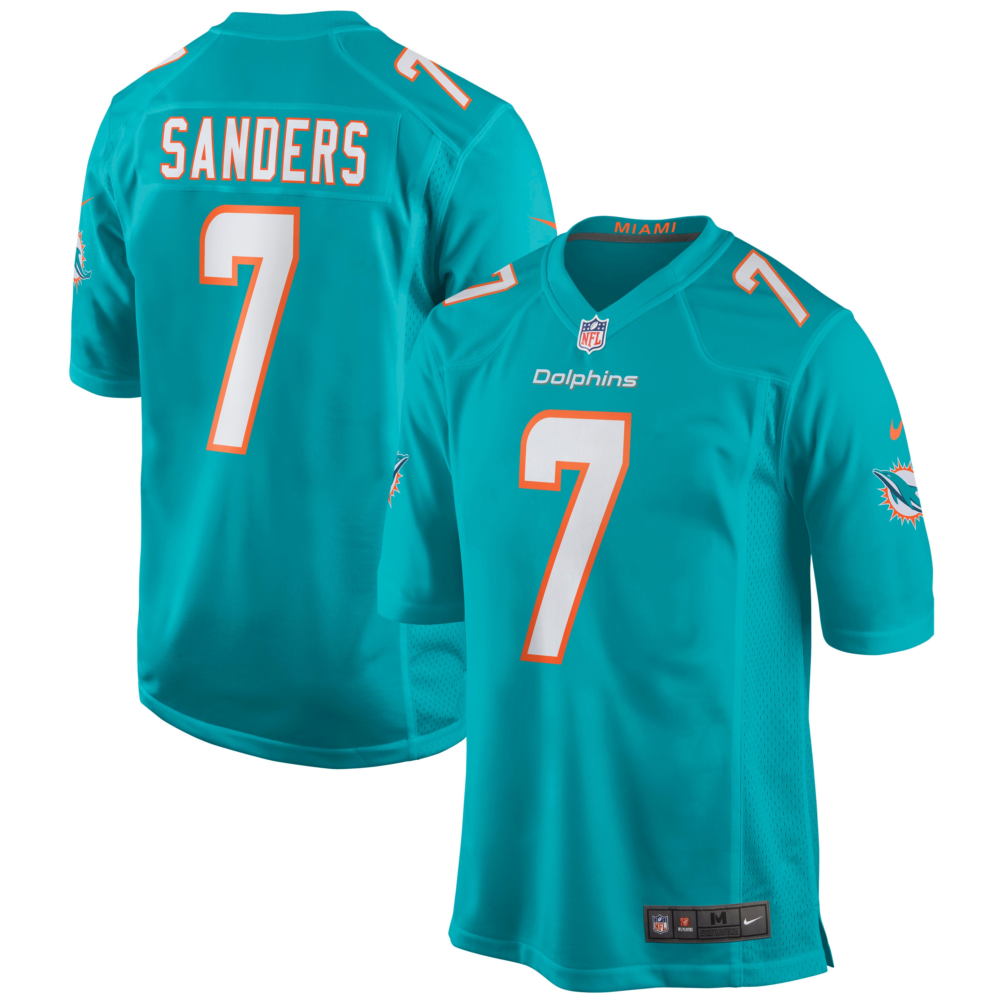 Jason Sanders Miami Dolphins Game Jersey – Aqua