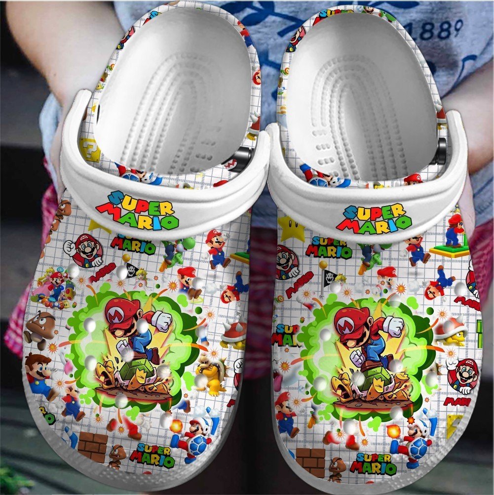 Super Mario Game Movie Crocs Crocband Clogs Shoes Comfortable For Men Women and Kids 3