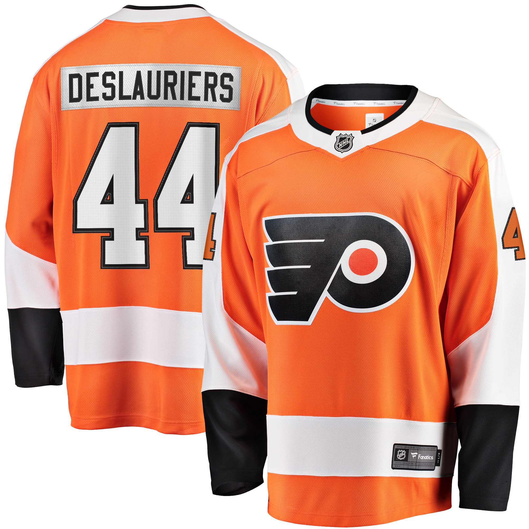 Men's Philadelphia Flyers Nicolas Deslauriers Orange Home Breakaway Player Jersey