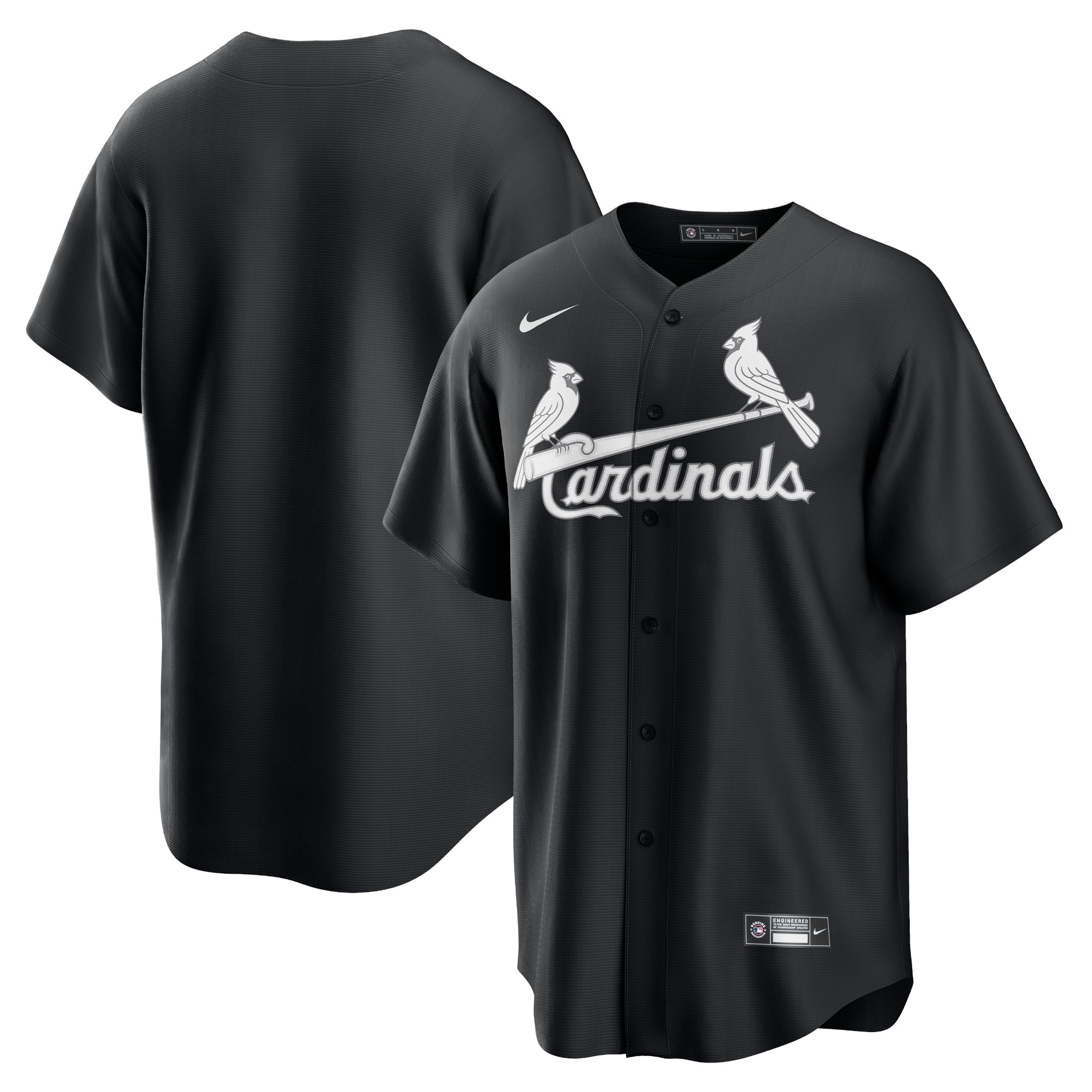 Men’s St. Louis Cardinals Black/White Official Jersey