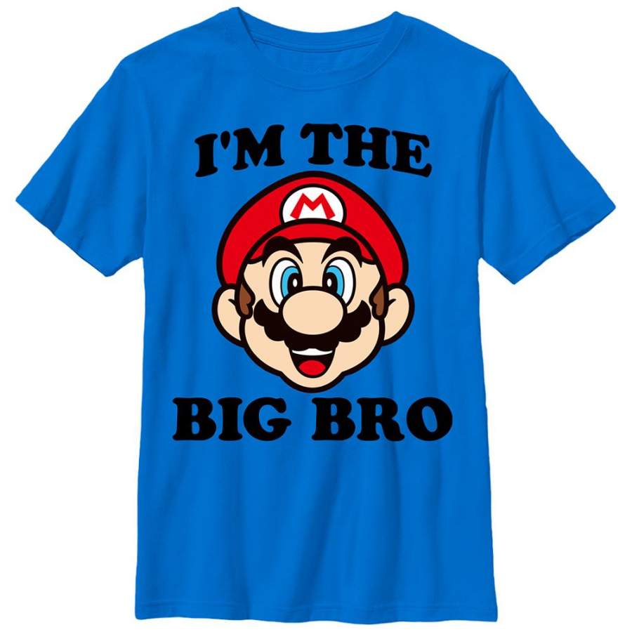 Super Mario Brothers Big Bro Mens T Shirt Royal Blue