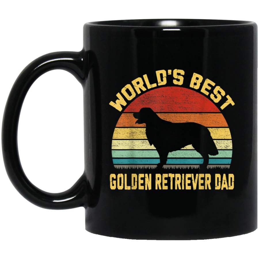 Vintage Worlds Best Golden Retriever Dad Mug