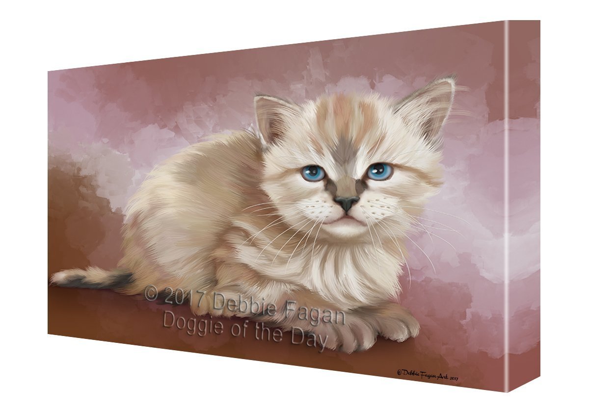 Seal Point Kitten Cat Canvas Wall Art D100