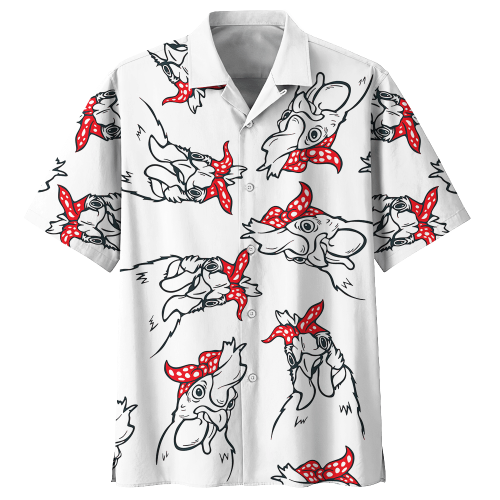 Chicken White Awesome Design Unisex Hawaii Lover Hawaii Shirt For Men Women Ha95101