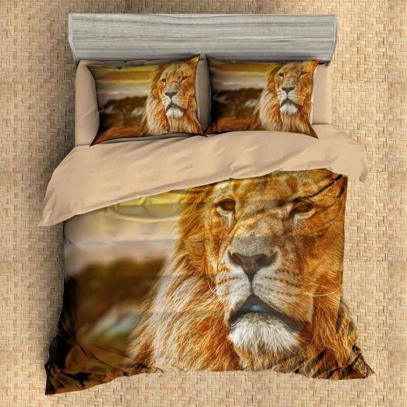 3D Customize Lion Bedding Set Duvet Cover Set Bedroom Set Bedlinen 3