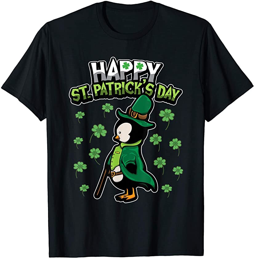 Leprechaun Penguin – Sweet Shamrock Animals T-Shirt