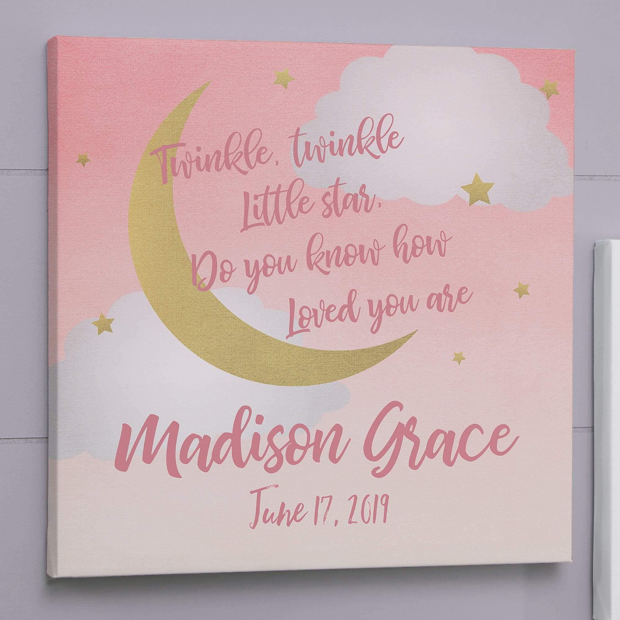 [Personalized Name] Beyond The Moon – Perfect Gift, Gift For Baby, Mom To Be, Best Idea Home Decor – Matte Canvas, Wall Art, Canvas Prints