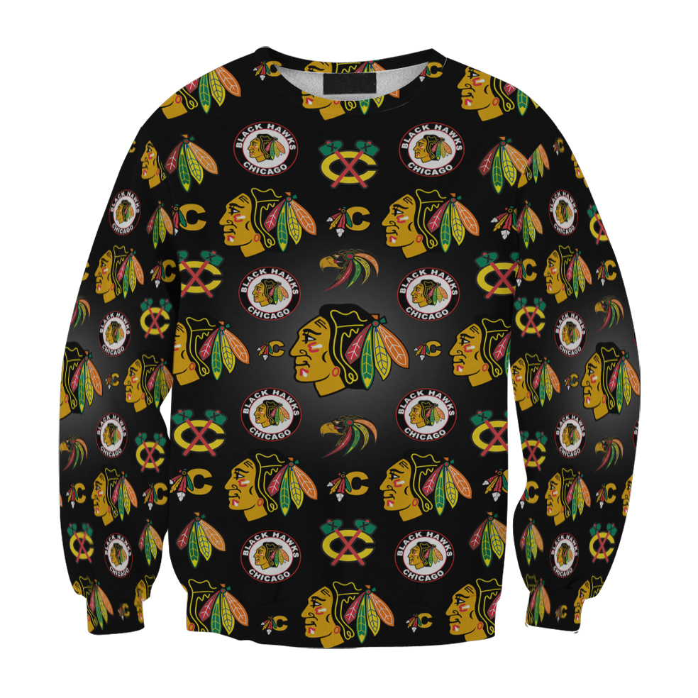 Chicago Blackhawks Emblem Symbol Gift For Fan 3D Full Printing Sweatshirt.