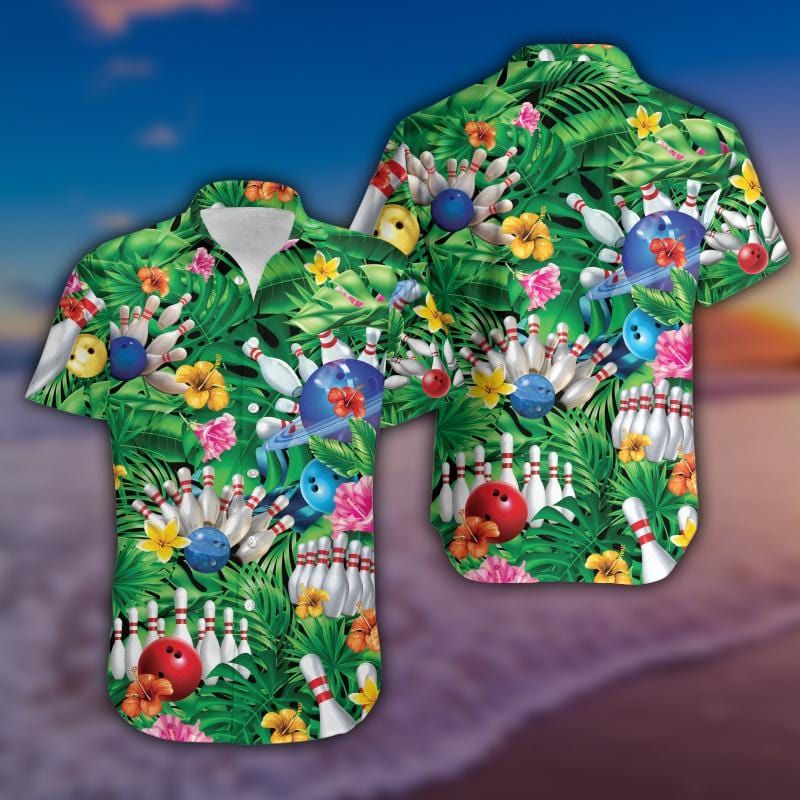 Felacia Awesome Bowling Green Tropical Unisex Hawaii Aloha Ha20851