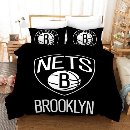 Basketball Brooklyn Nets Basketball 25 Duvet Cover Pillowcase Home Decor 3D Bedding Set