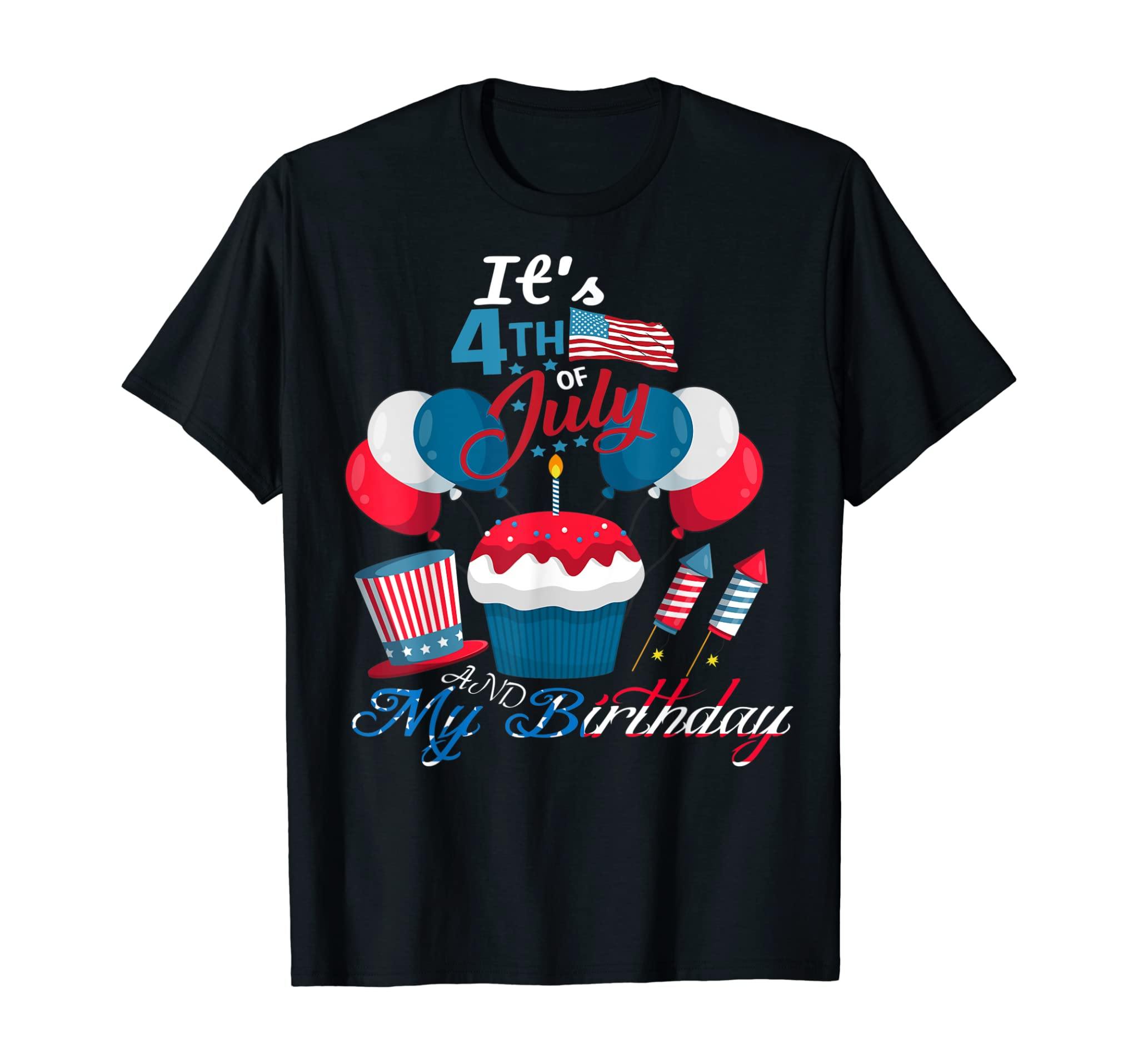 Its 4Th July And My Birthday Tshirt Patriotic Gift For Kids