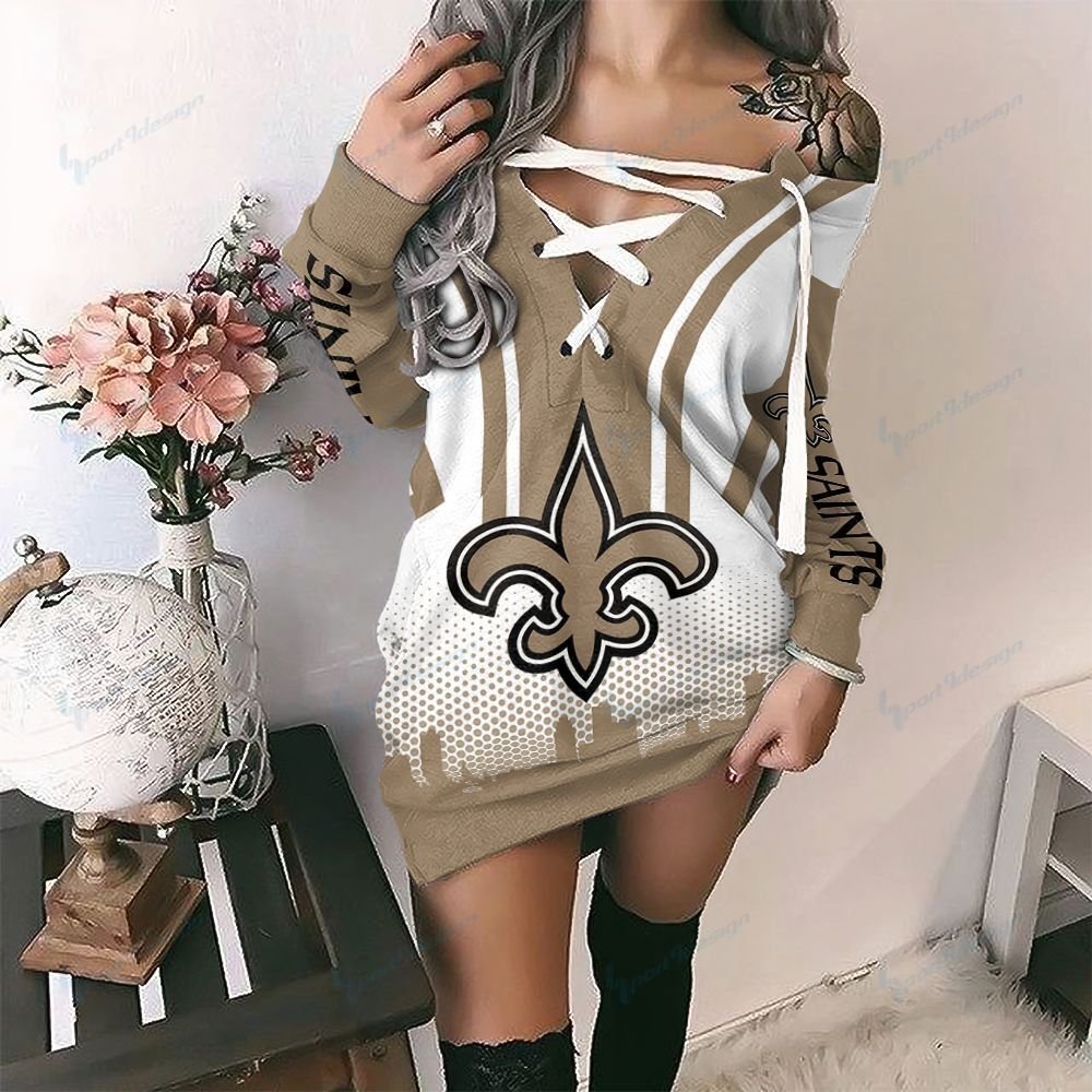 New Orleans Saints Lace-Up Sweatshirt 68