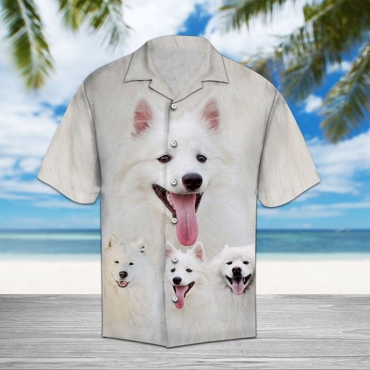 American Eskimo Dog Great Hawaiian Shirt Summer Button Up For Men, Women, Couple