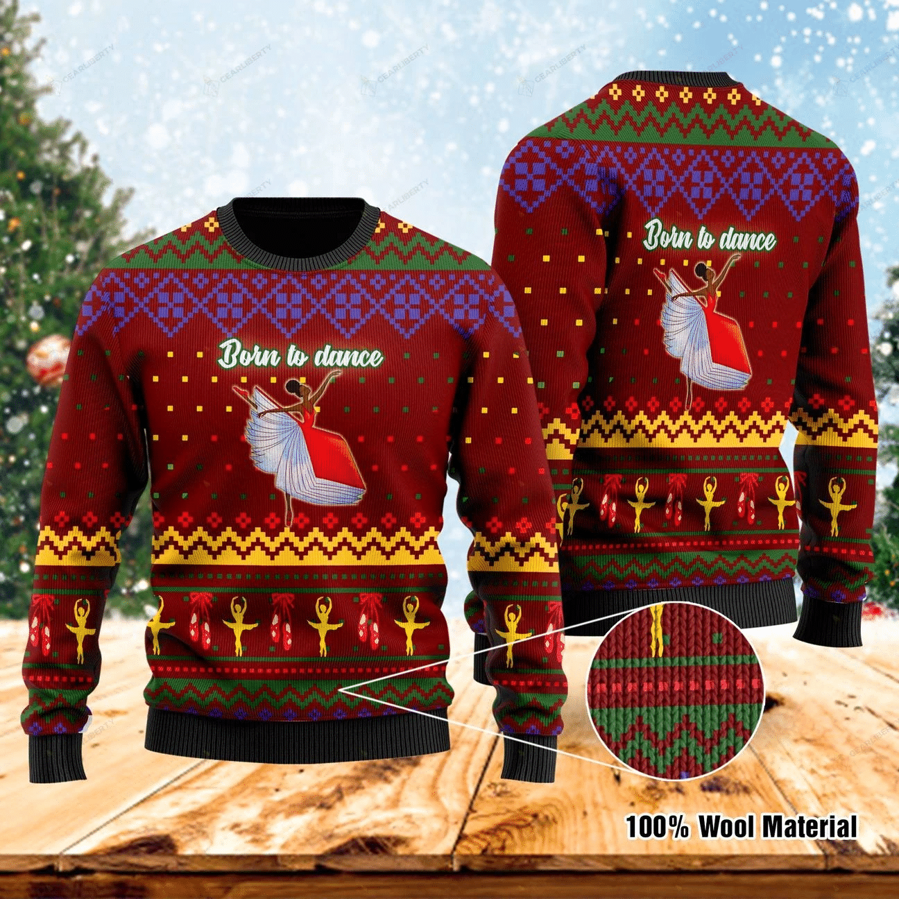 Born To Dance Ugly Christmas Sweater