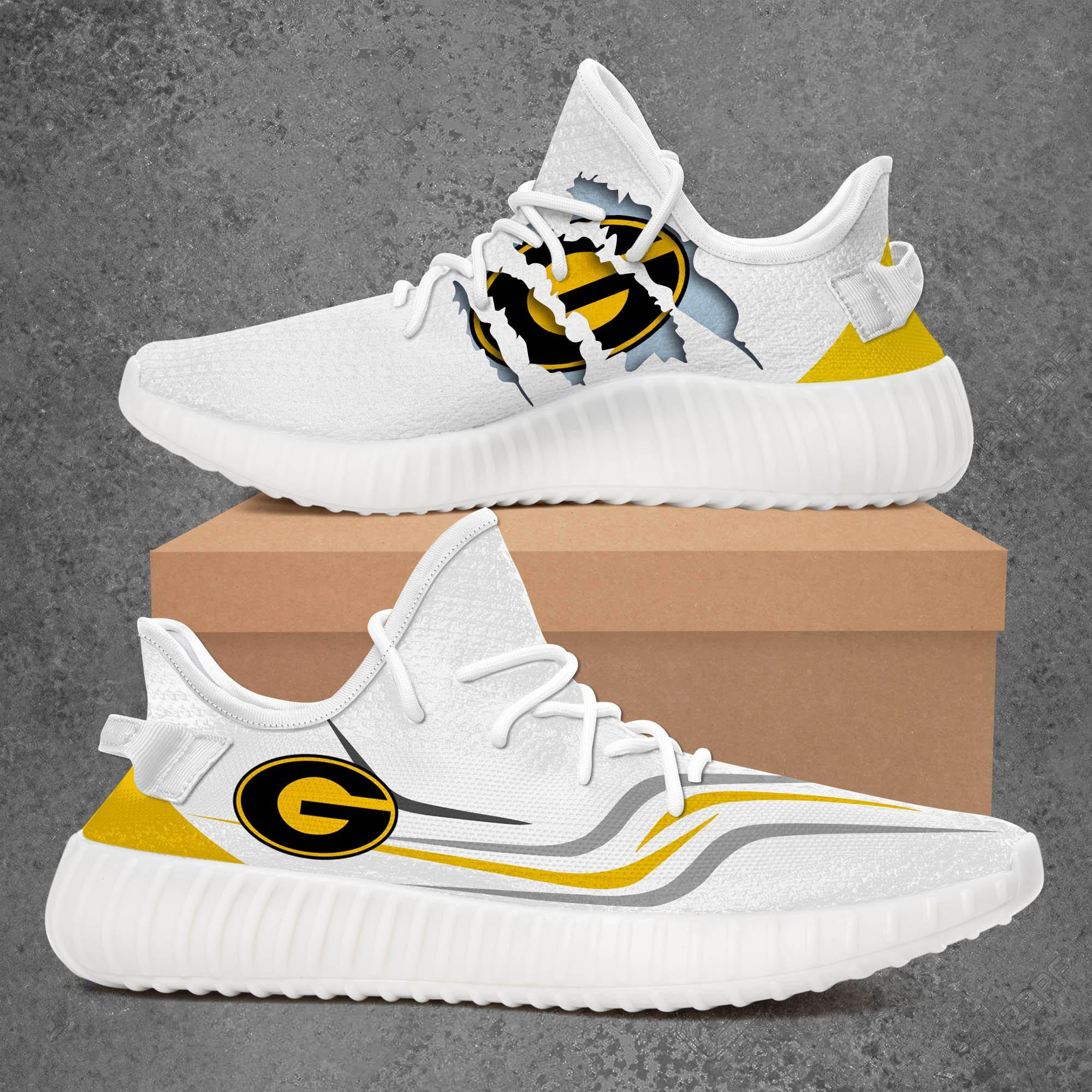 Yeezy Shoes Ncaa Grambling State Tigers Tearing Open Logo Yeezy Boost Sneakers