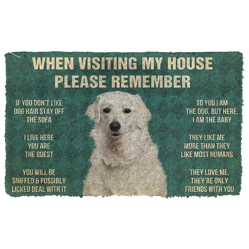 3D Please Remember Kuvasz Dogs House Rules Doormat