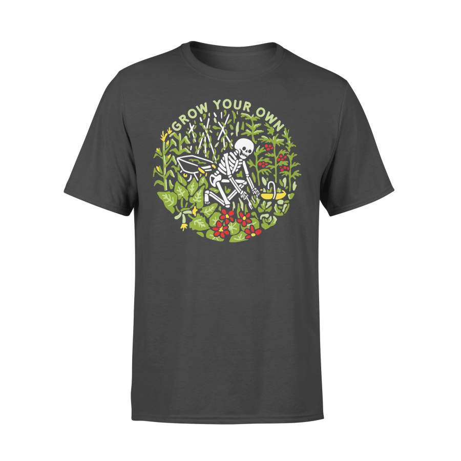 Skeleton Grow Your Own Plants Gardening T-shirt