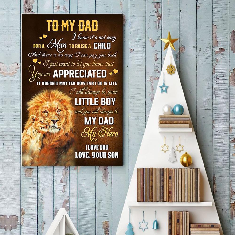 Son To Dad I Know Its Not Easy Canvas And Poster