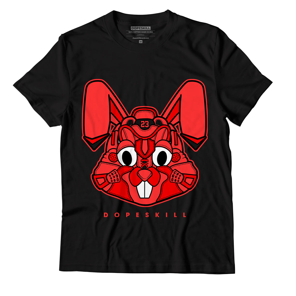 Jordan 9 Chile Red Dopeskill T-Shirt Sneaker Rabbit Graphic