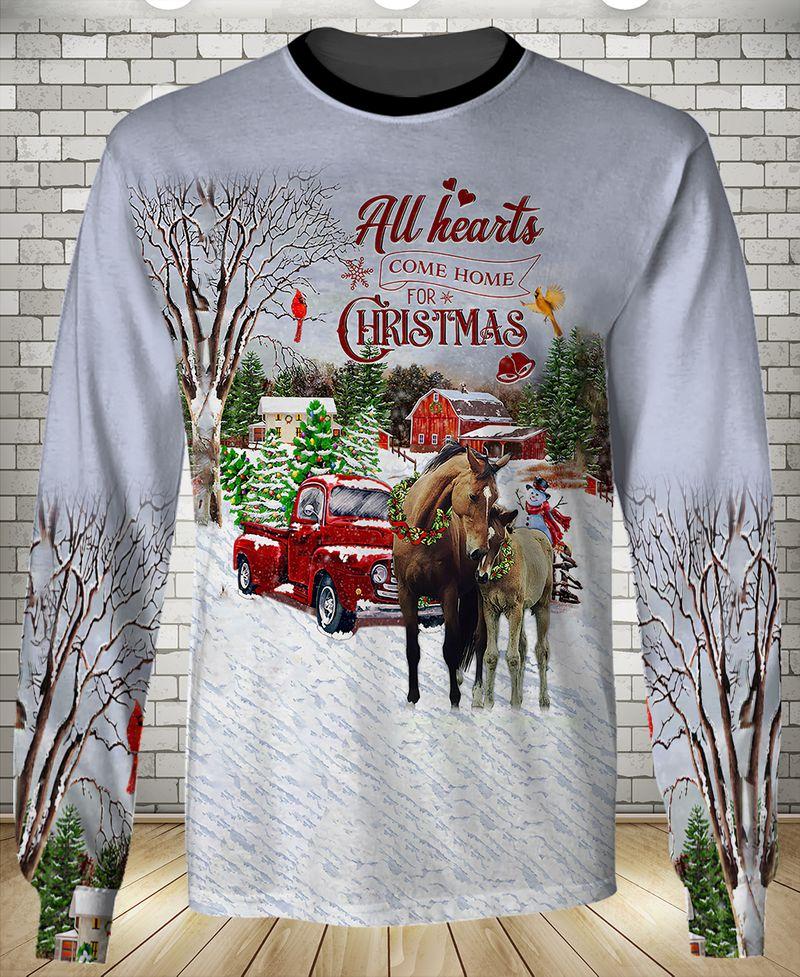 All Hearts Come Home For Christmas 3D Gift For Christmas Holiday 3D Sweatshirt