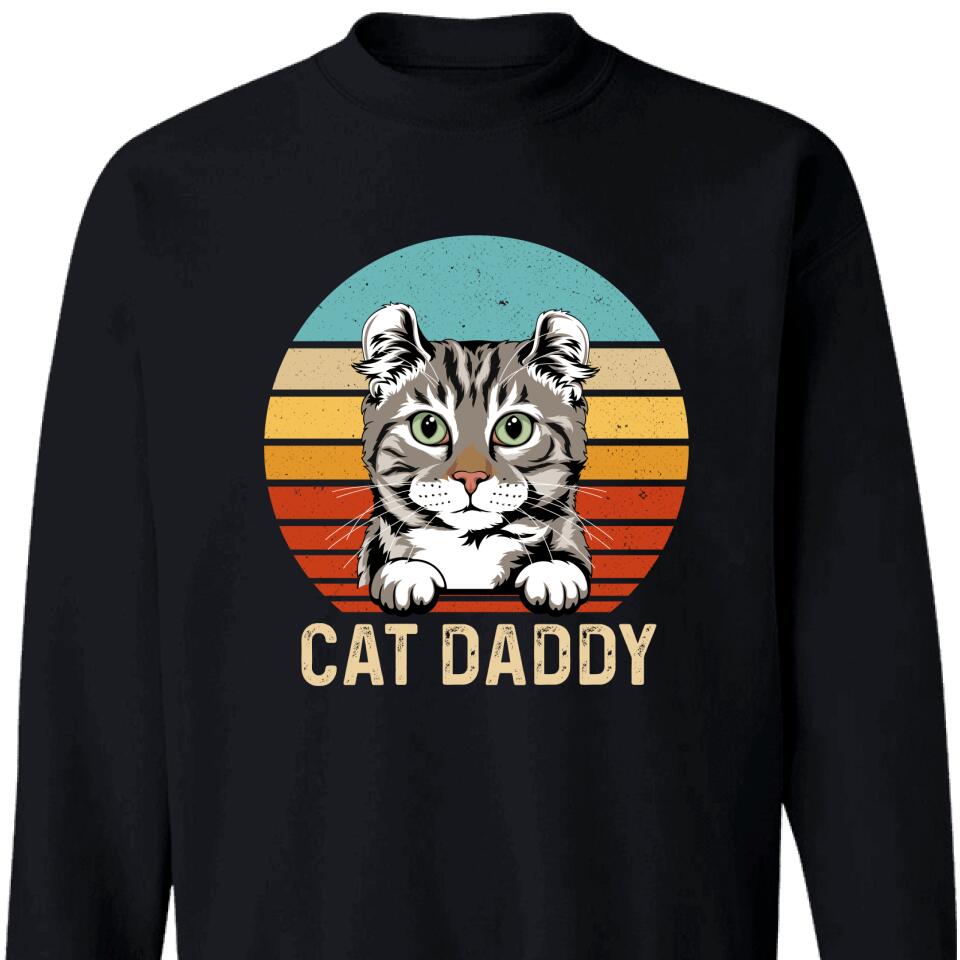 Cat Daddy Sweatshirt, Personalized Gift For Dad, Cat Lover – Trending Personalized