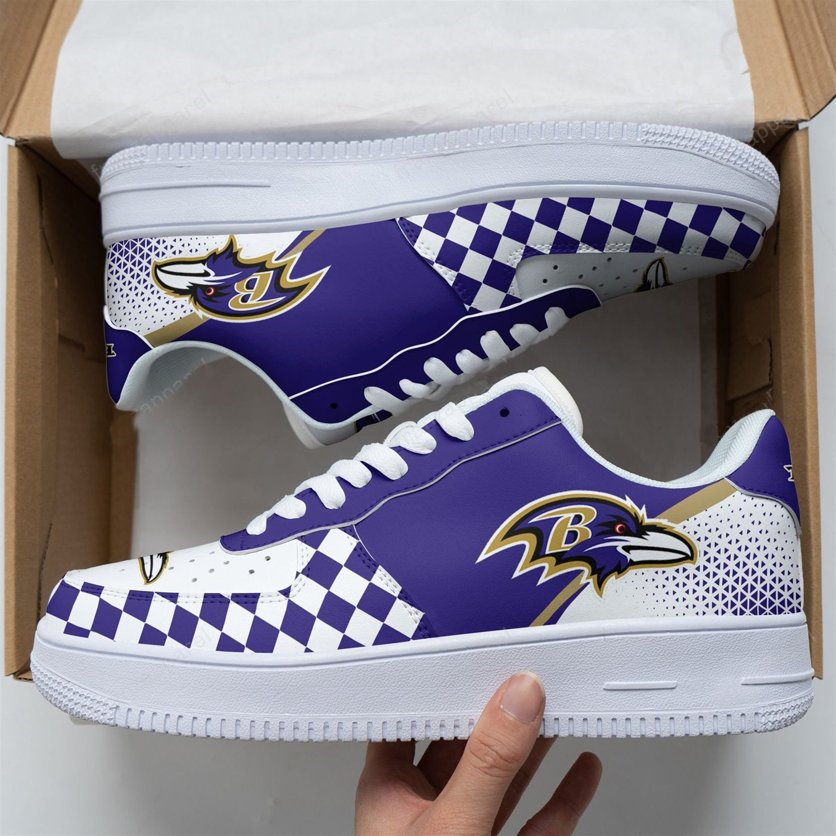 Baltimore Ravens Custom Sneakes Air Force 1 Shoes 02