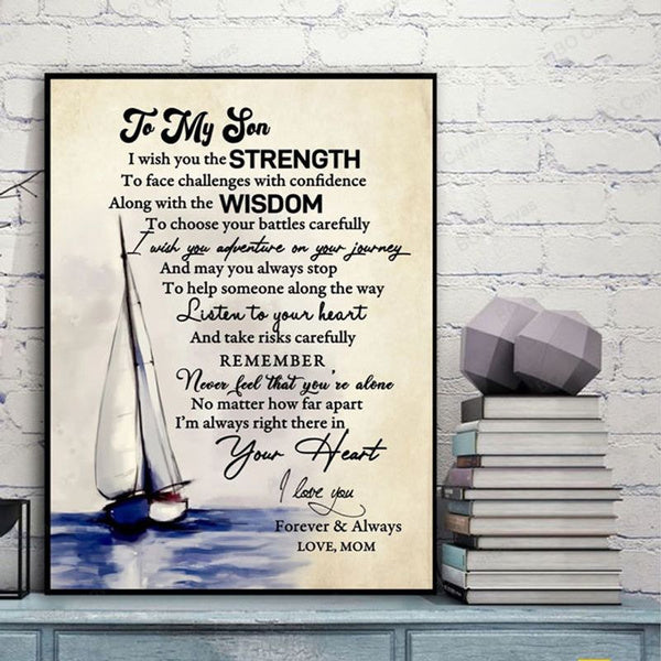 To My Son I Wish You The Strength Portrait Poster And Canvas Gift For Son Home Decor Wall Art Visual Art