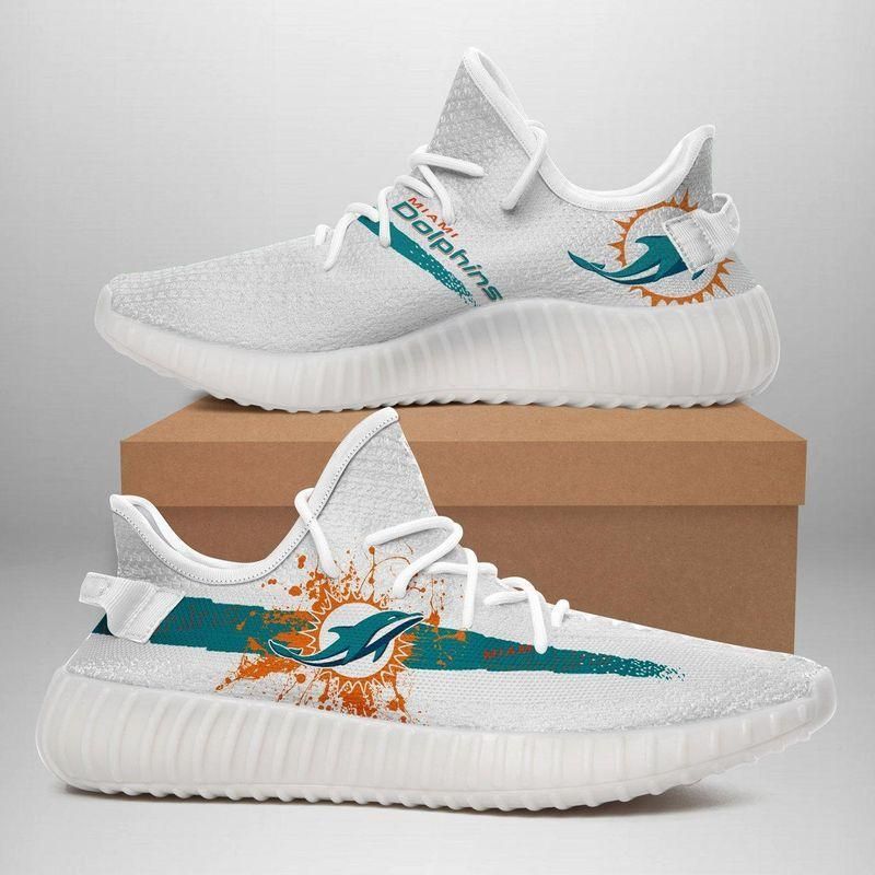 Miami Dolphins Custom Yeezy Sport Teams Yeezy Boost 350 V2 Top Trending Custom Shoes Gift 3