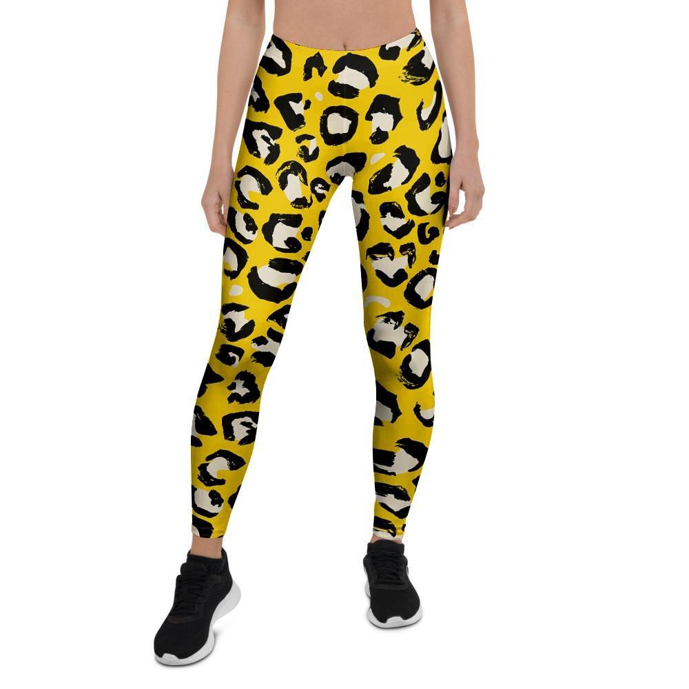 Yellow Leopard Women’S Leggings