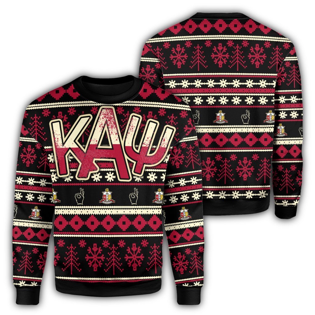 Greek Life Sweatshirt – Kappa Alpha Psi Christmas Splatters Sweatshirt J0