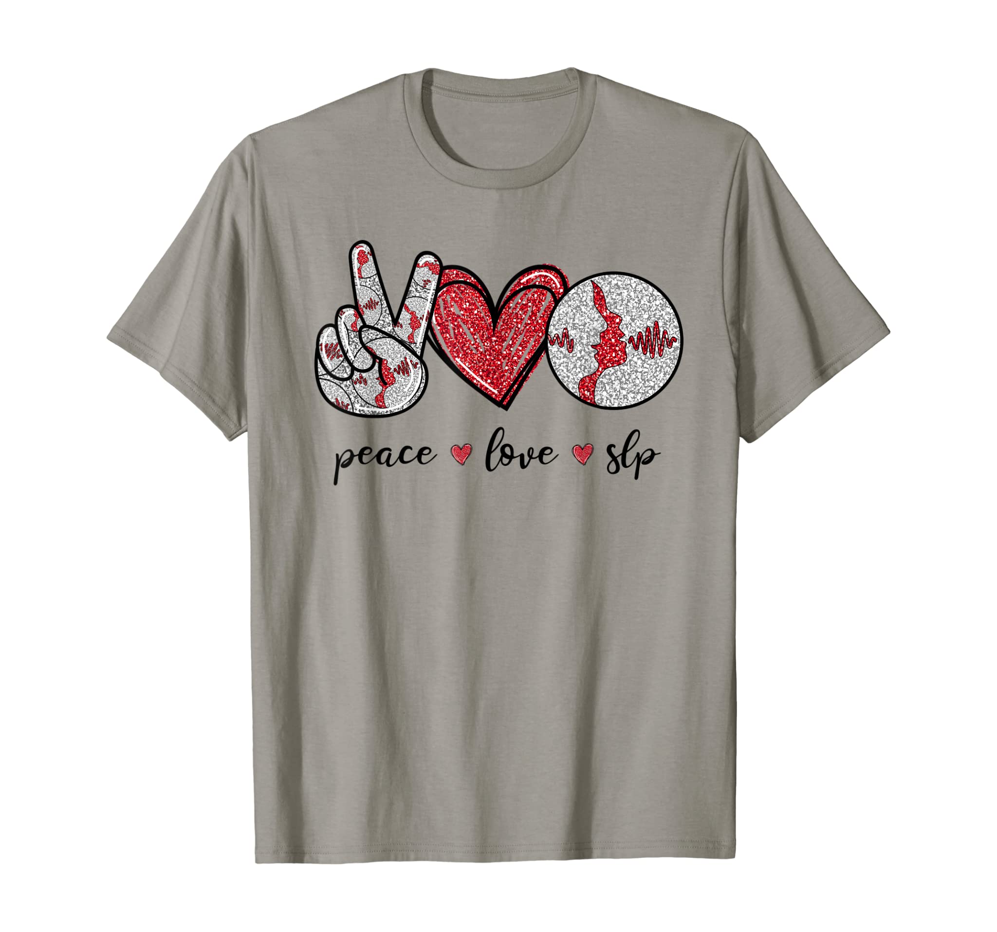 Peace Love SLP Teacher Speech Language Pathologist Gifts T-Shirt