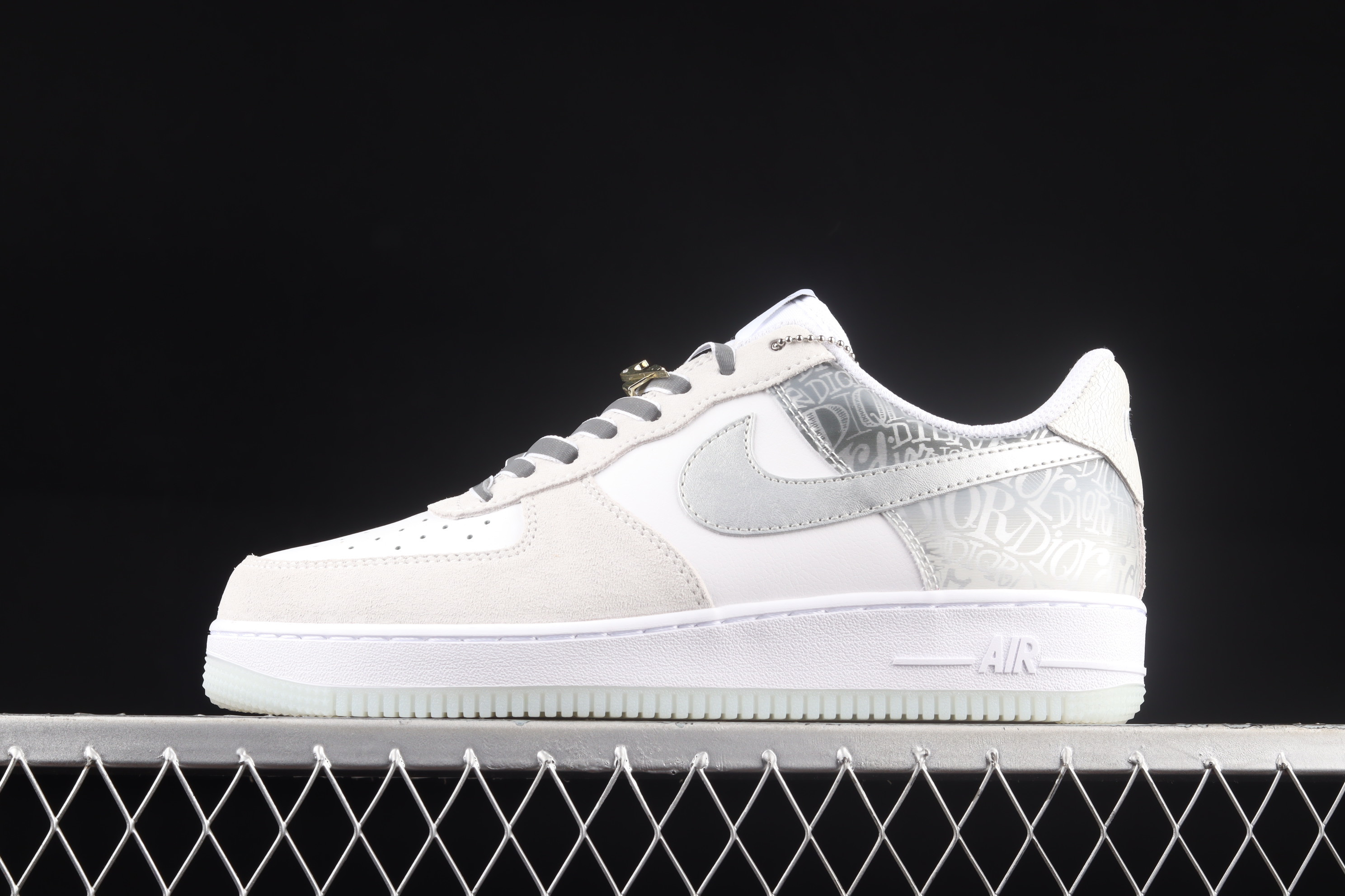 Nike Air Force 1 07 Low ESS White Metallic Sliver Grey Shoes Sneakers SNK667142727