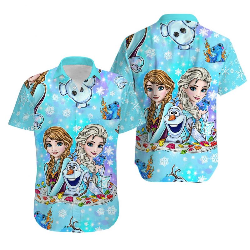 Frozen Sparkles Hawaii Graphic Print Short Sleeve Hawaii Casual Shirt Ha52896