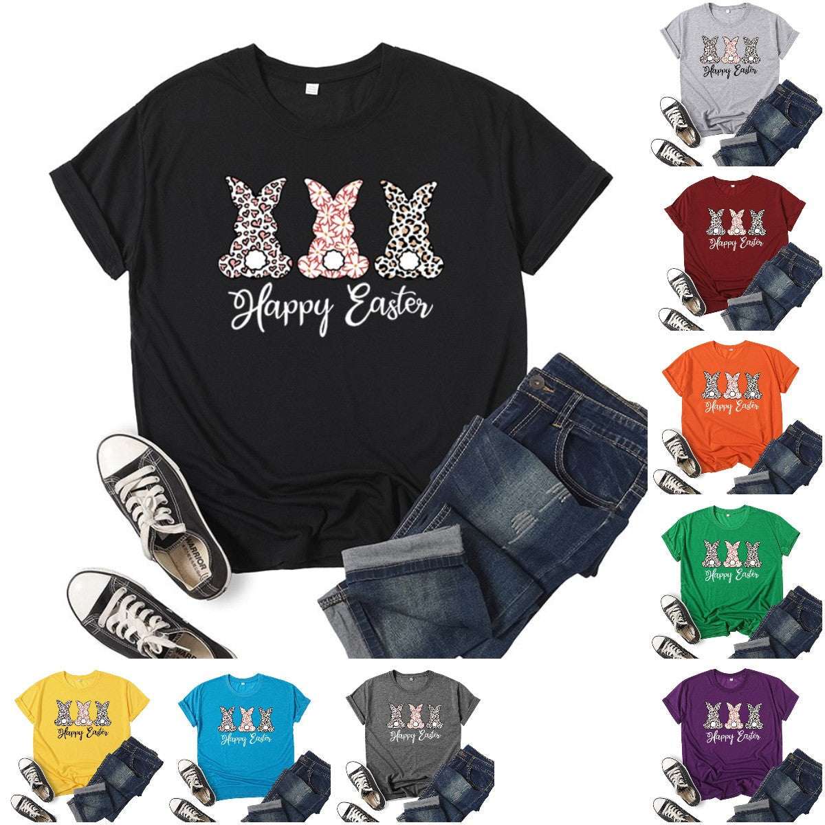 2022 Women Happy Easter Bunny Shirt