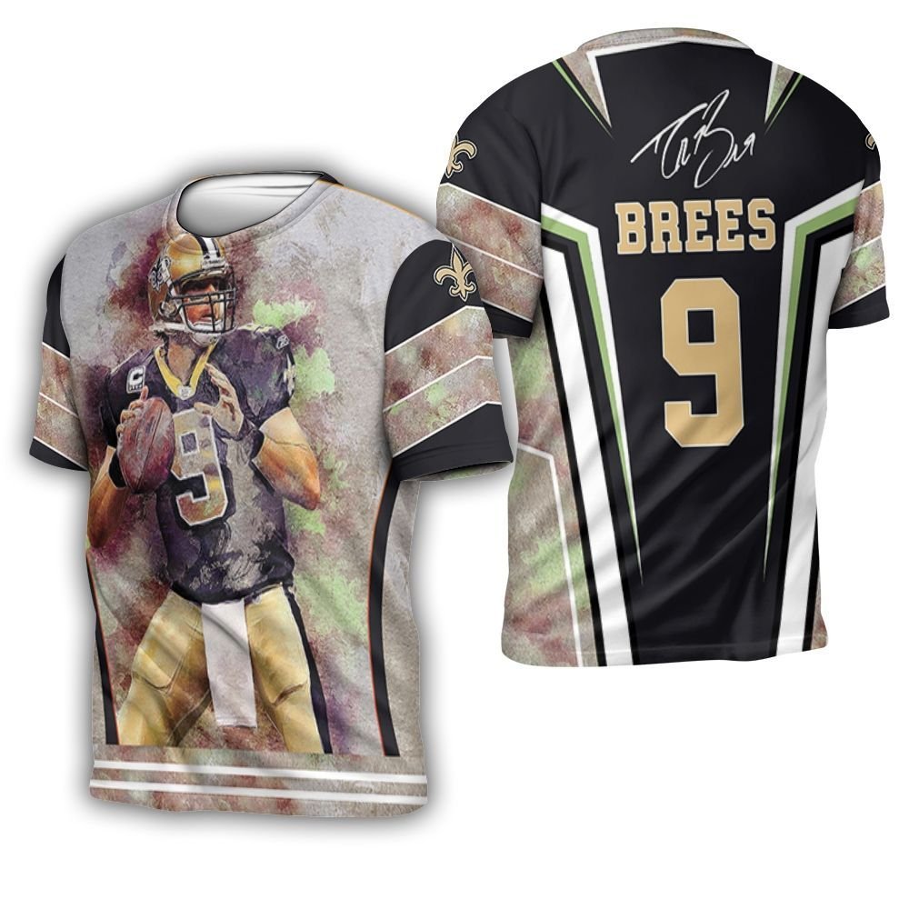 New Orleans Saints Drew Bees Legend Quarterback 3D Personalized 3D T-Shirt