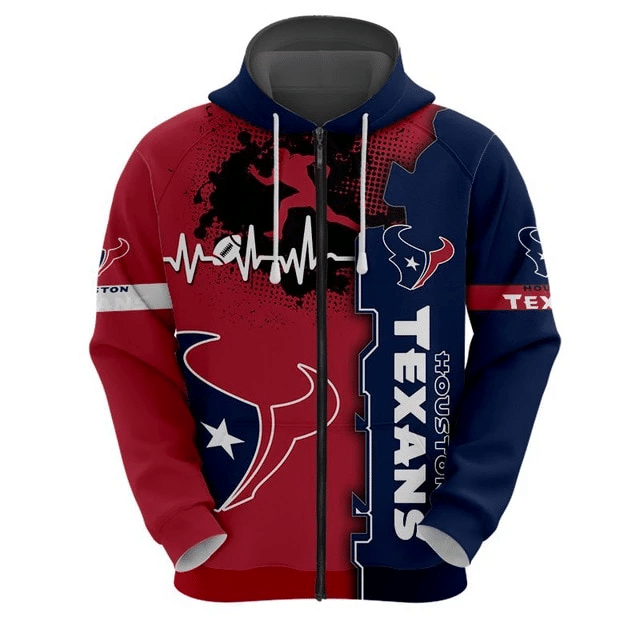 Houston Texans Beating Curve And 53 Unisex 3D Hoodie Gift For Fans