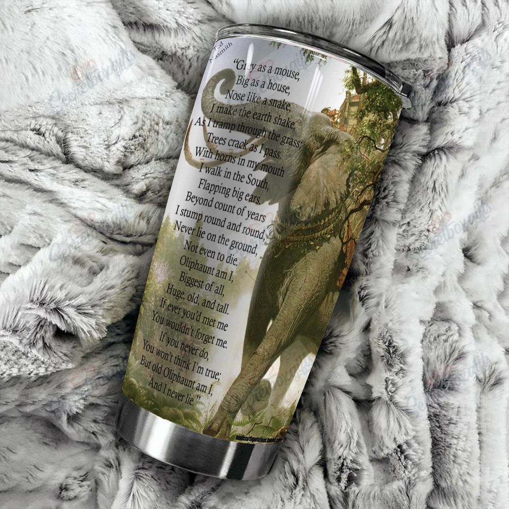 Personalized Elephant Quotes Hyo Gs-Cl-Ml0604 Stainless Steel Tumbler Travel Customize Name, Text, Number, Image