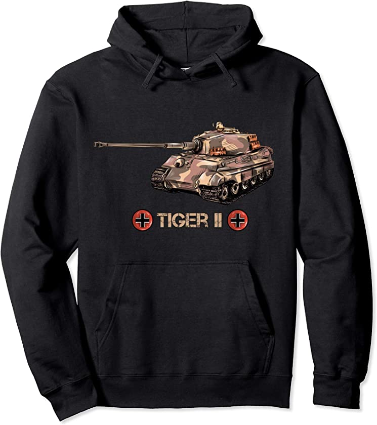 Vintage World War 2 German Tank Tiger 2 WW2 gift Pullover Hoodie