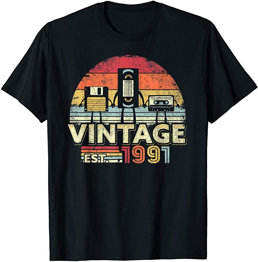 1991 Shirt. Vintage Birthday Gift, Funny Music, Tech Humor T-Shirt