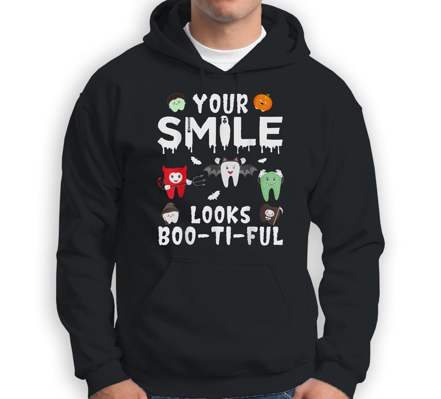 Your Smile Looks Boo-Ti-Ful Halloween Dental Dentist Funny Sweatshirt & Hoodie