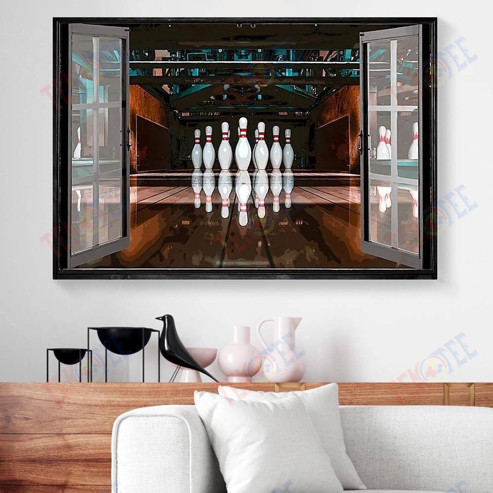 Best Canvas Prints Bowling Window View Horizontal Canvas Wall Art Pretty Wall Art Home Decor