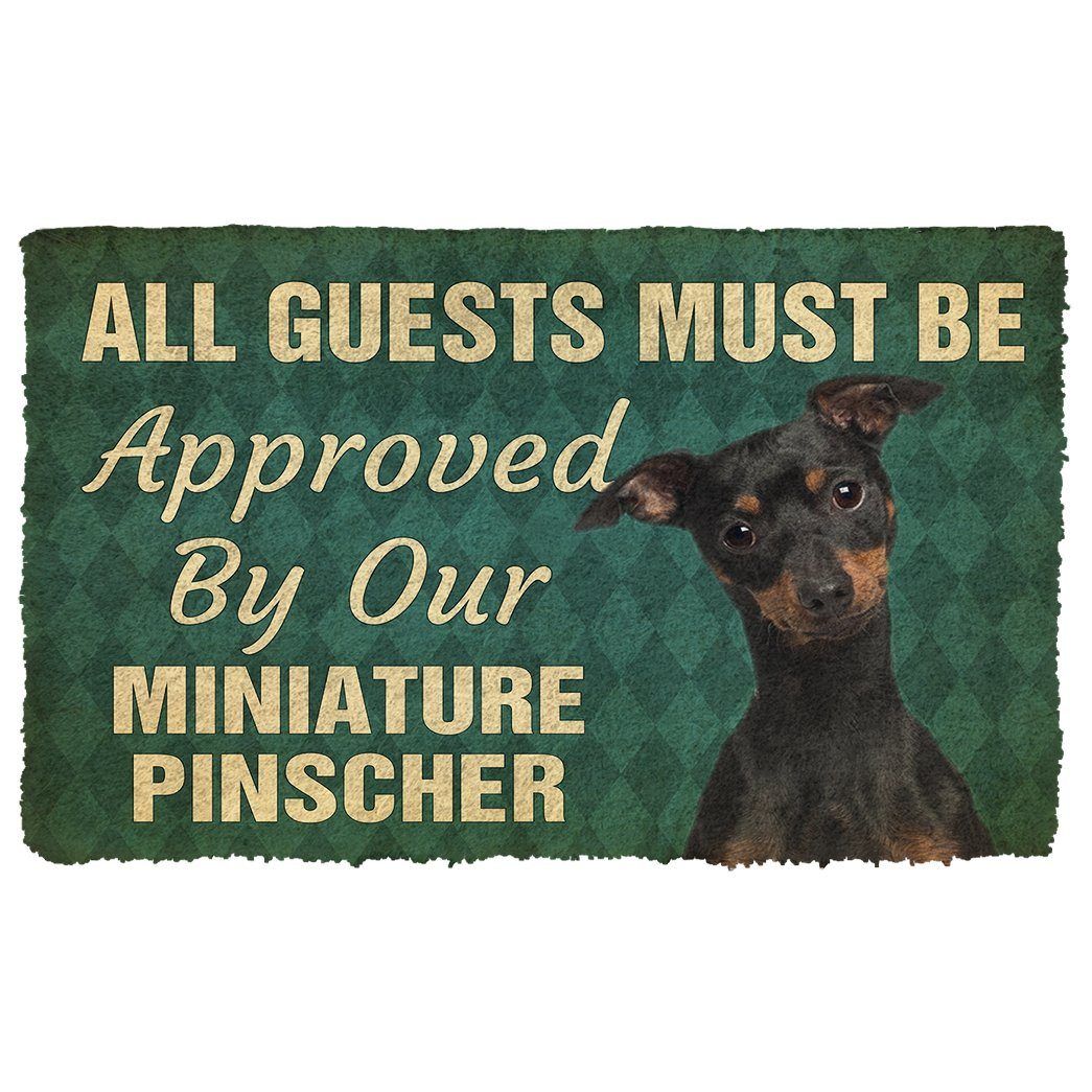 Gearhumans 3D Must Be Approved By Our Miniature Pinscher Custom Doormat