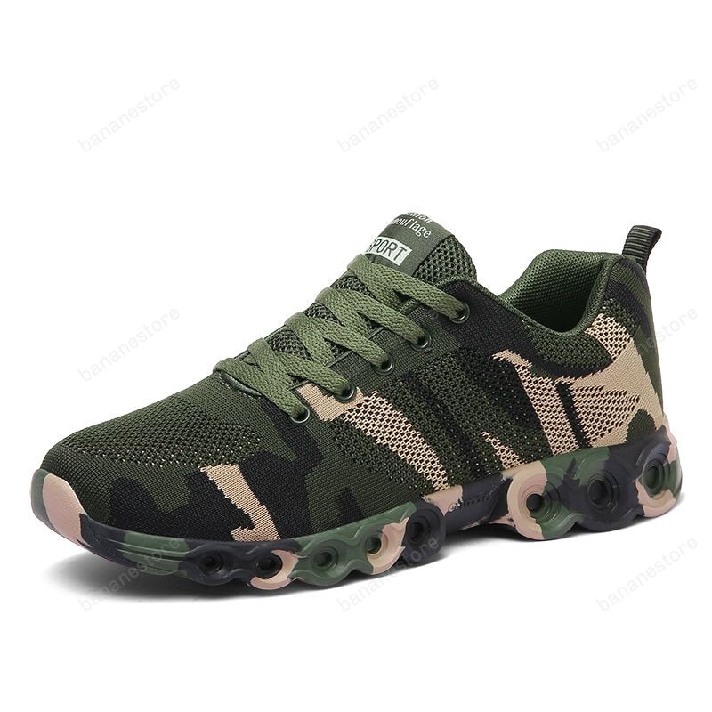 Sneakers Men Spring Casual Shoes Fashion Back School Breathable Military Training Camouflage Unisex Shoes Size 35-44